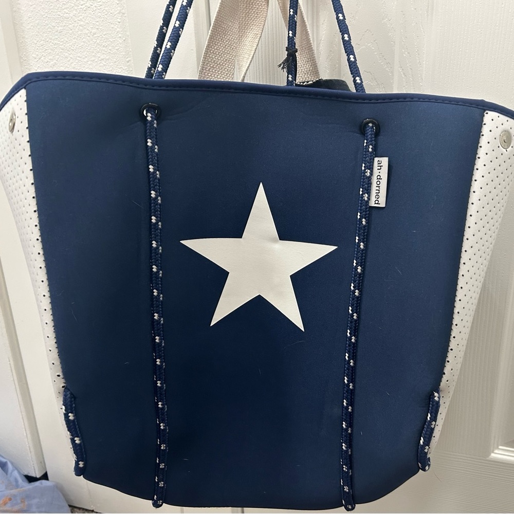 Navy Star Tote Bag
